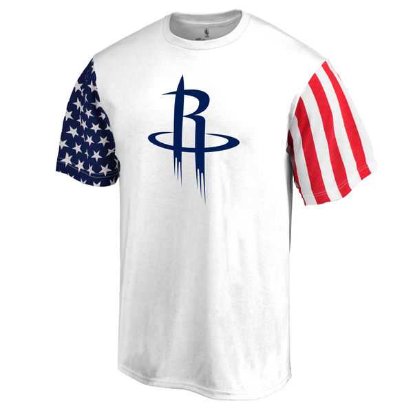 Men's Houston Rockets Fanatics Branded Stars & Stripes T-Shirt White FengYun,We sell and wholesale Men's Houston Rockets Fanatics Branded Stars & Stripes T-Shirt White FengYun on line form chian!